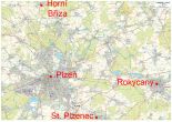 Plzeňsko 1 : 25 000, náhled rozsahu