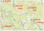 Šumava - Trojmezí 1: 25 000, náhled rozsahů