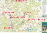 rozsahy Moravský kras 1 : 25 000, turistická mapa Geodézie On Line