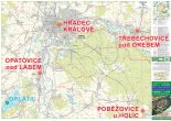 náhled rozsahů Hradecko 1 : 25 000, turistická mapa Geodézie On Line
